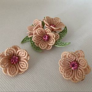 Vintage Brooch and Earring Set